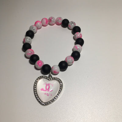 Spotted Pink Designer Charm Bracelet (2)