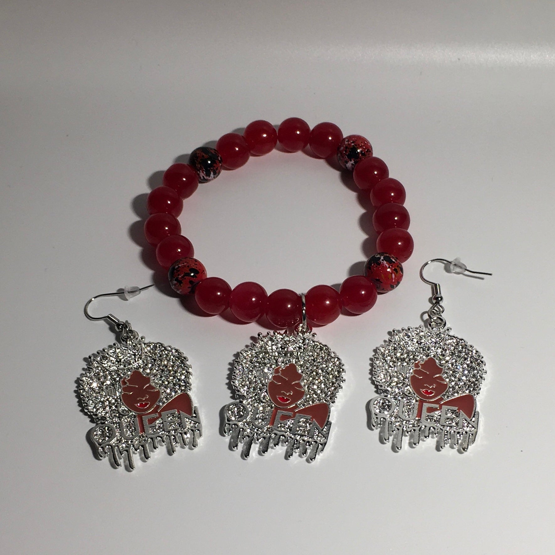 Sterling Queen Bracelet & Earring Set