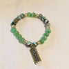 “Happy”  Precious green Stacked Bracelets